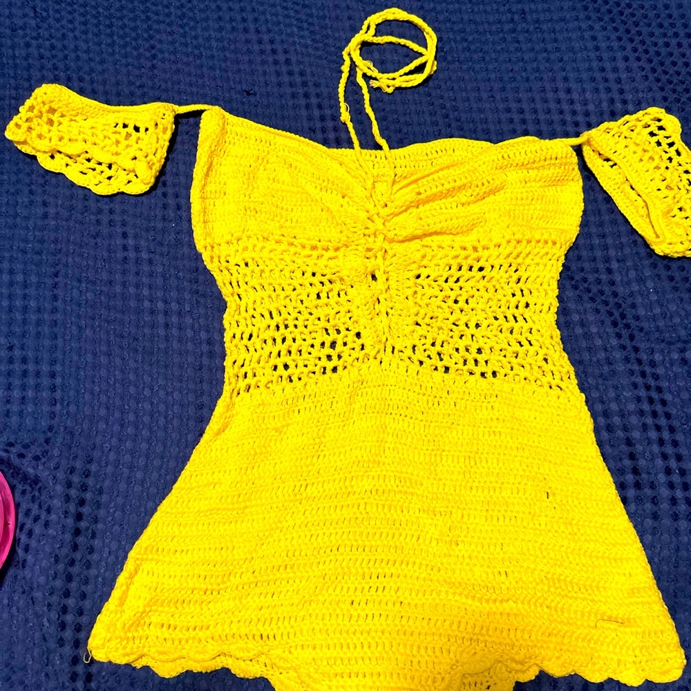 Crochet one piece romper